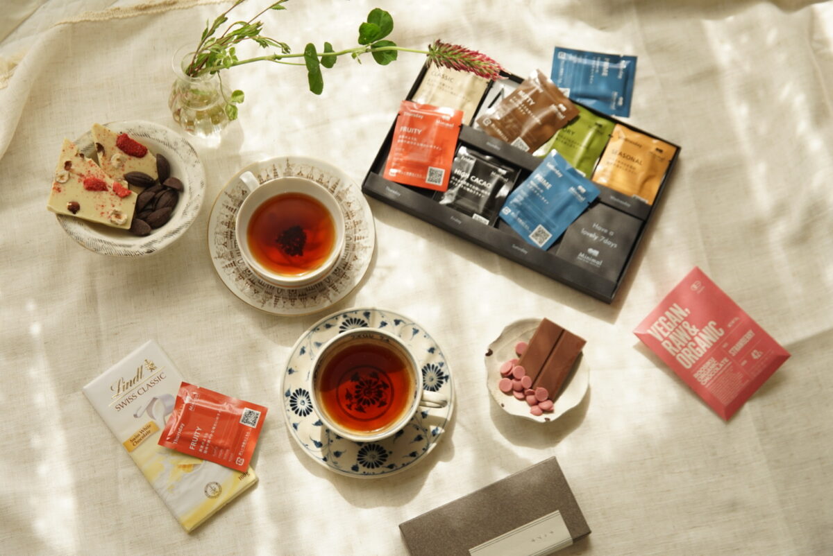 紅茶とチョコのラインナップ